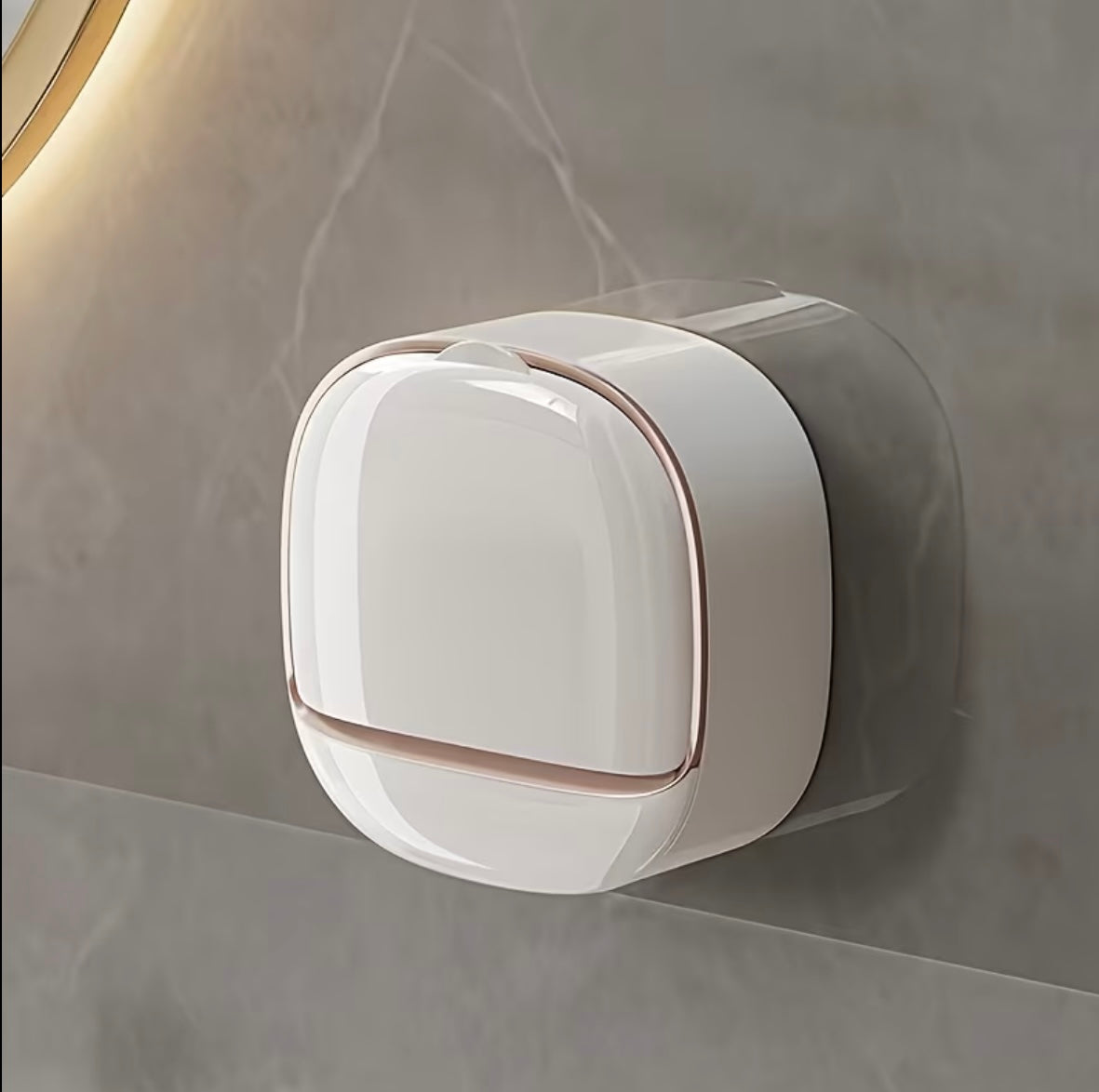 Wall-Mounted Waterproof Soap Holder with Drainage Tray