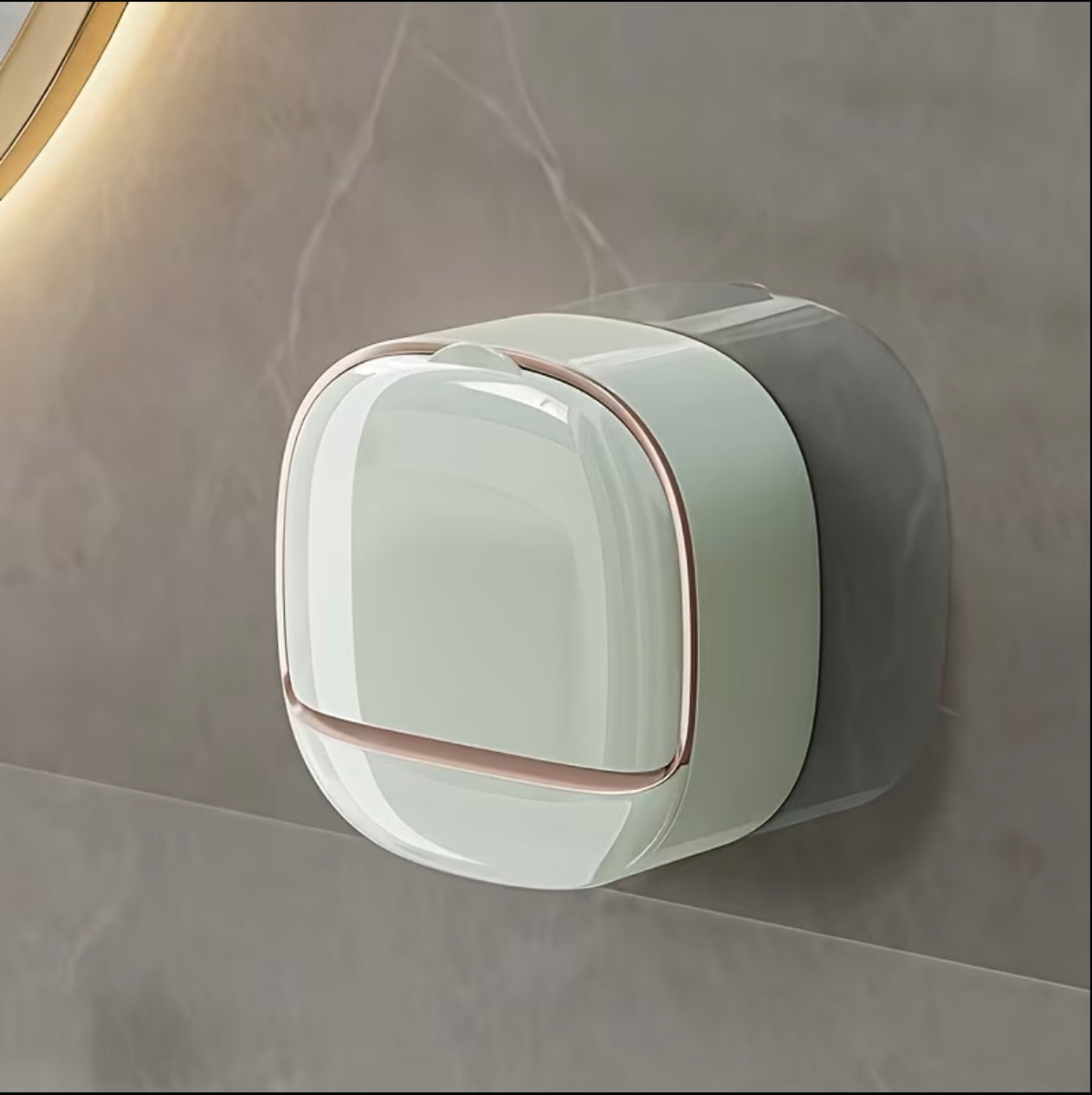 Wall-Mounted Waterproof Soap Holder with Drainage Tray
